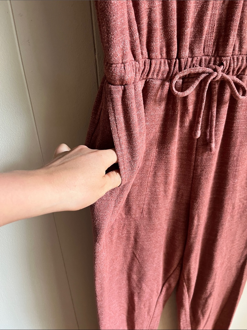 FP Beach Free People Bicoastal Drawstring Jumpsuit Romper Sweet Whisper Sz XS - Picture 7 of 13